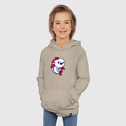 Толстовка детская хлопковая Милая рыбёшка, цвет: миндальный — фото 2