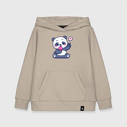 Толстовка детская хлопковая Ice cream panda, цвет: миндальный