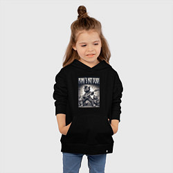 Толстовка детская хлопковая Black kitten - punks not dead, цвет: черный — фото 2