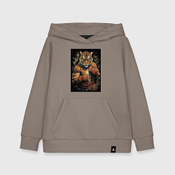 Детская толстовка-худи Муай Тай тигр