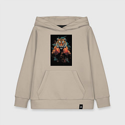 Детская толстовка-худи Боевой тигр Муай Тай