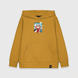 Детская толстовка-худи Крутая лама покоряет горы