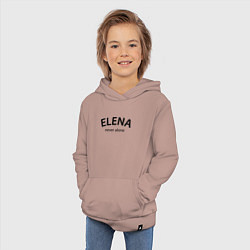 Толстовка детская хлопковая Elena never alone - motto, цвет: пыльно-розовый — фото 2