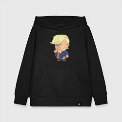 Толстовка детская хлопковая Мистер Трамп, цвет: черный
