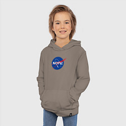 Толстовка детская хлопковая Nope NASA, цвет: утренний латте — фото 2