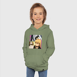 Толстовка детская хлопковая Путеводитель - Ведьма и чудовище, цвет: авокадо — фото 2