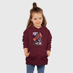 Толстовка детская хлопковая Гуррен-Лаганн Камина Симон, цвет: меланж-бордовый — фото 2