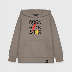 Детская толстовка-худи Рождён быть рок звездой