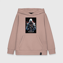 Детская толстовка-худи Assassins creed огненный фон