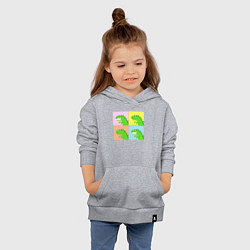Толстовка детская хлопковая Дракончики в стиле поп-арт комикса, цвет: меланж — фото 2