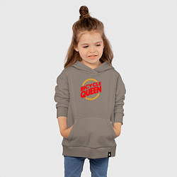 Толстовка детская хлопковая Велосипедная королева, цвет: утренний латте — фото 2