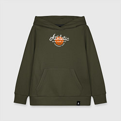 Толстовка детская хлопковая Athletic basketball, цвет: хаки