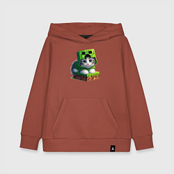 Детская толстовка-худи Kitten creeper collaboration - ai art