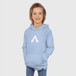 Толстовка детская хлопковая Логотип Apex с подтеками, цвет: мягкое небо — фото 2