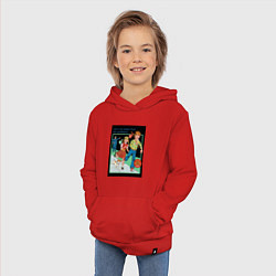 Толстовка детская хлопковая Убегайте от любых проблем мем, цвет: красный — фото 2