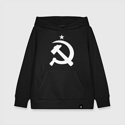 Детская толстовка-худи Белый серп и молот