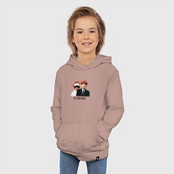 Толстовка детская хлопковая Pet Shop Boys - synthpop from england, цвет: пыльно-розовый — фото 2