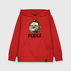 Толстовка детская хлопковая Pudge Face, цвет: красный