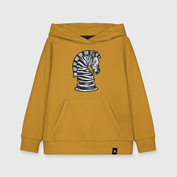 Детская толстовка-худи Шахматная зебра