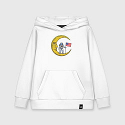 Детская толстовка-худи USA on the moon