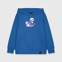 Детская толстовка-худи Панда и акула