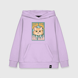 Детская толстовка-худи Винтажный рыжий кот пацифист