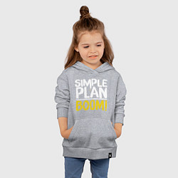 Толстовка детская хлопковая Simple plan - boom, цвет: меланж — фото 2