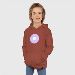 Толстовка детская хлопковая Наслоение окружностей по кругу, цвет: кирпичный — фото 2