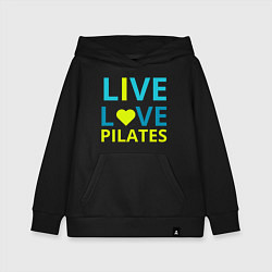 Детская толстовка-худи Пилатес - любовь