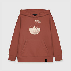 Толстовка детская хлопковая Космический всплеск, цвет: кирпичный