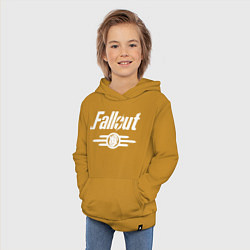 Толстовка детская хлопковая Fallout - vault 33, цвет: горчичный — фото 2