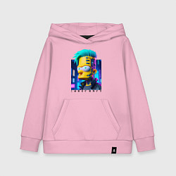 Детская толстовка-худи Кибер Барт - нейросеть фантазия