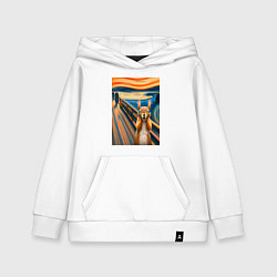 Детская толстовка-худи Белка кричит - мем нейросеть