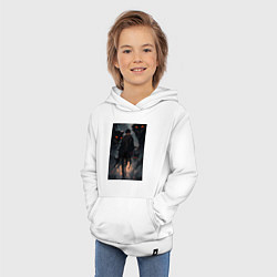 Толстовка детская хлопковая Мэгуми Фусигуро арт Магическая битва, цвет: белый — фото 2