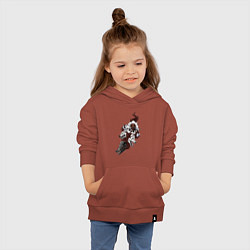 Толстовка детская хлопковая Принцесса Мононоке оборотень, цвет: кирпичный — фото 2