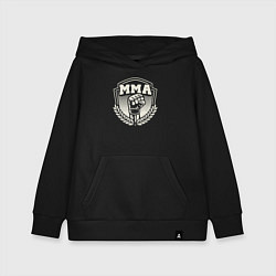 Толстовка детская хлопковая Кулак MMA, цвет: черный