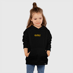 Толстовка детская хлопковая Gusli - гусли, цвет: черный — фото 2