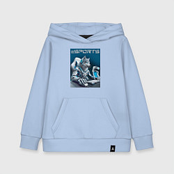 Детская толстовка-худи Крутой волчара киберспортсмен - нейросеть