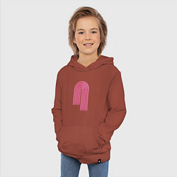 Толстовка детская хлопковая Розовый орнамент, цвет: кирпичный — фото 2