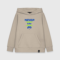 Толстовка детская хлопковая Never Let Go Jungkook, цвет: миндальный