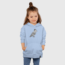 Толстовка детская хлопковая Голубь почтарь, цвет: мягкое небо — фото 2