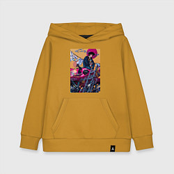 Детская толстовка-худи Ковбой Бибоп Спайк Шпигель Красный дракон