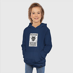 Толстовка детская хлопковая Разыскивается енот, цвет: тёмно-синий — фото 2