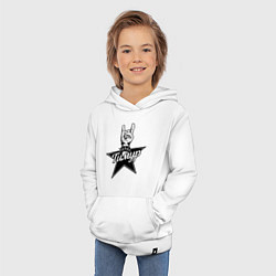 Толстовка детская хлопковая Тимур рок звезда, цвет: белый — фото 2