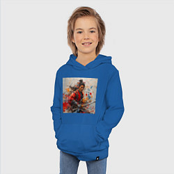 Толстовка детская хлопковая Краски самурая, цвет: синий — фото 2