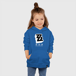 Толстовка детская хлопковая Zenless zone zero лого, цвет: синий — фото 2