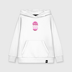 Детская толстовка-худи Тающий розовый смайл