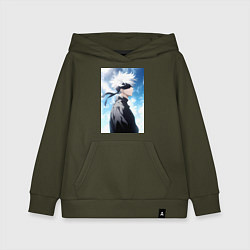 Детская толстовка-худи Магическая битва Сатору Годзё в повязке