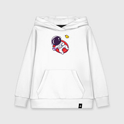 Детская толстовка-худи Космонавт в бассейне