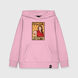 Толстовка детская хлопковая Права женщин, цвет: светло-розовый